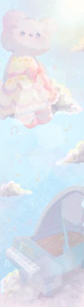 しろくまとピアノ♡