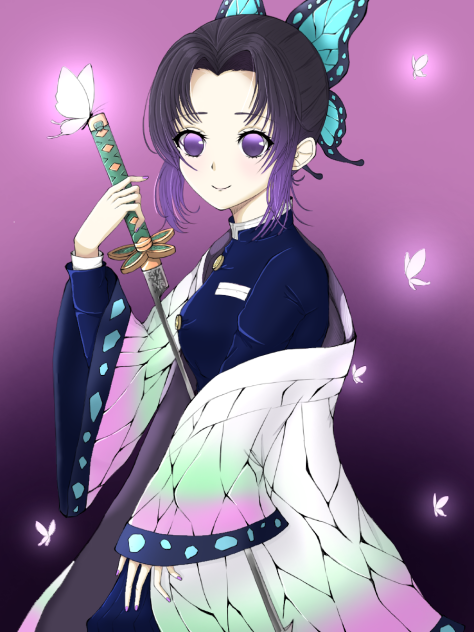 【線画】胡蝶しのぶ