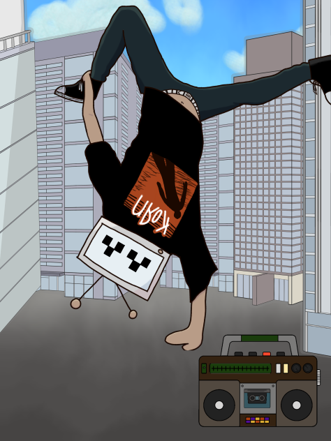 He breakdances 🤭