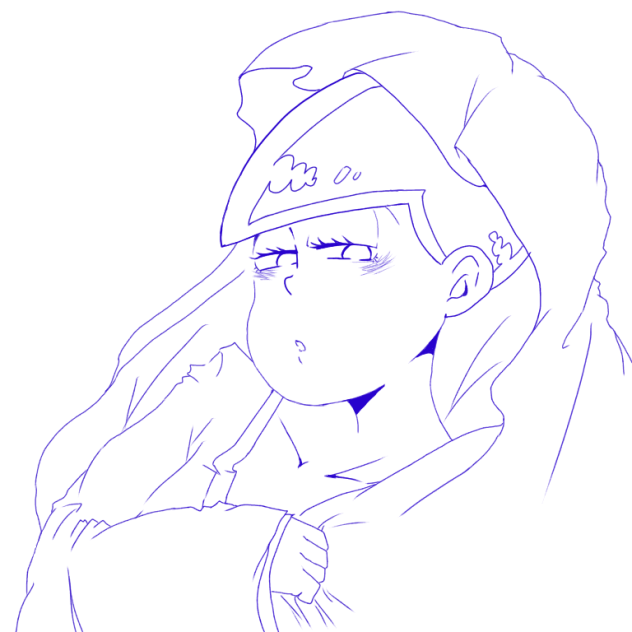 鶴おそ 線画