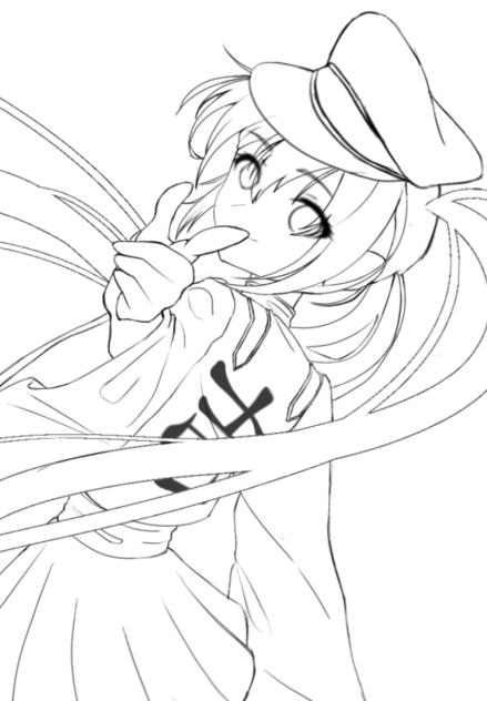 千本桜ミクさん線画