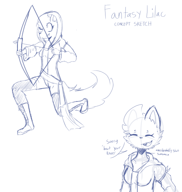 Concept sketch for fantasy Lilac