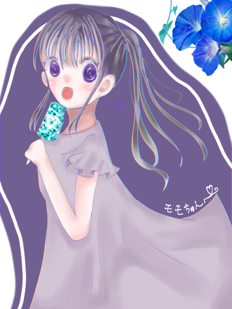 モもちゃんの線画塗ったよっ！