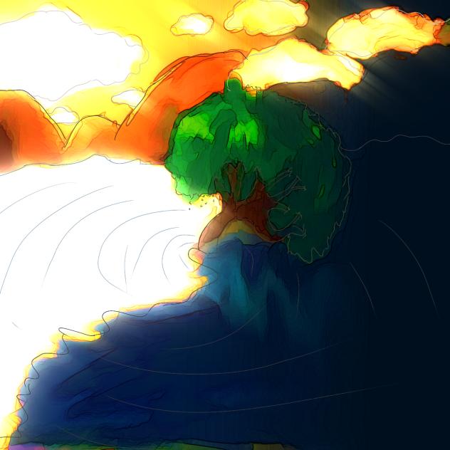 The lone tree
