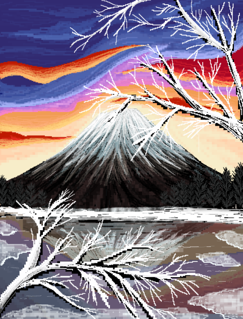 fuji winter (pixel)