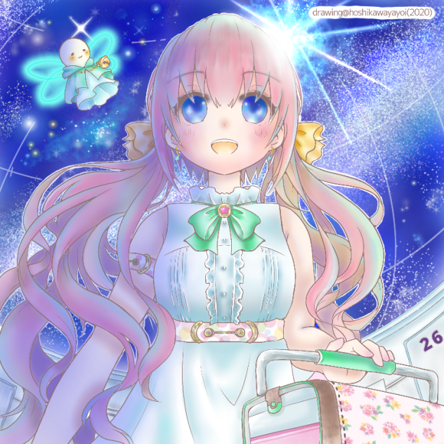 「本日は星天なり」星川ヤヨイ様の線画お借りしました♪