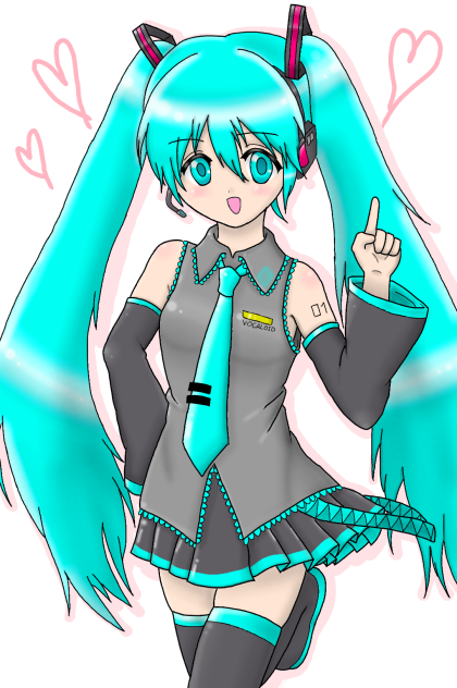 セルフぬりえ 初音ミク
