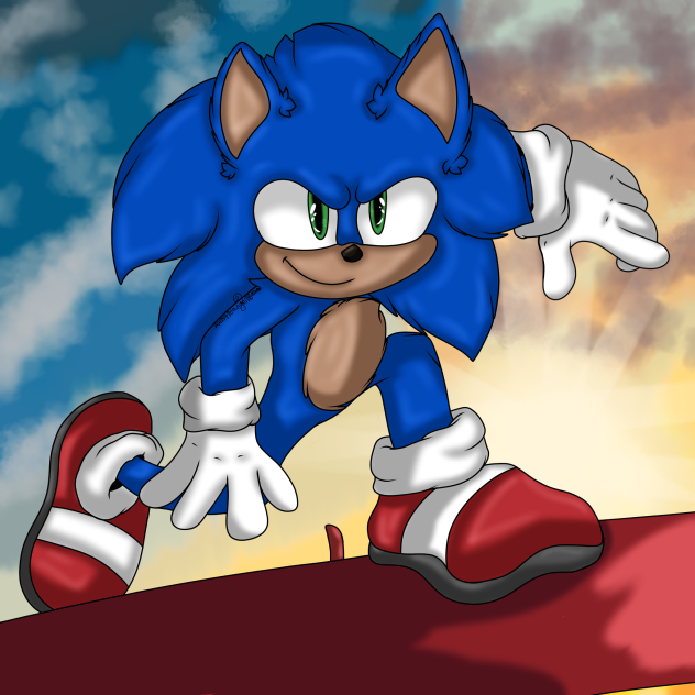 Movie!Sonic The Hedgehog 2 Poster Redraw