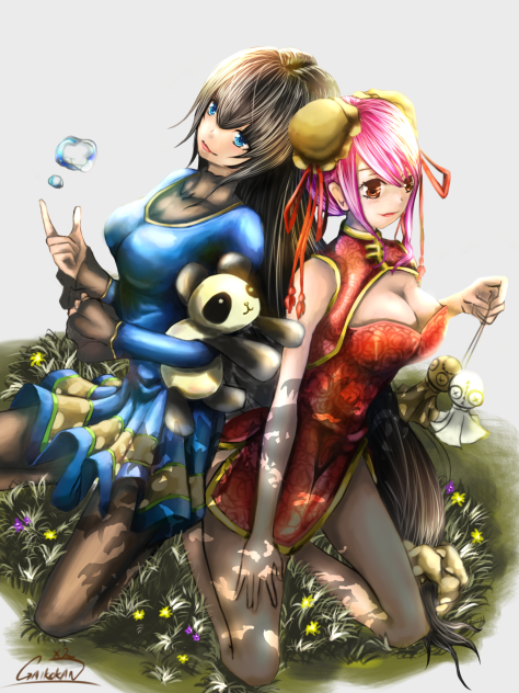 春の日差し(小伽＆モモwithスリスリ)