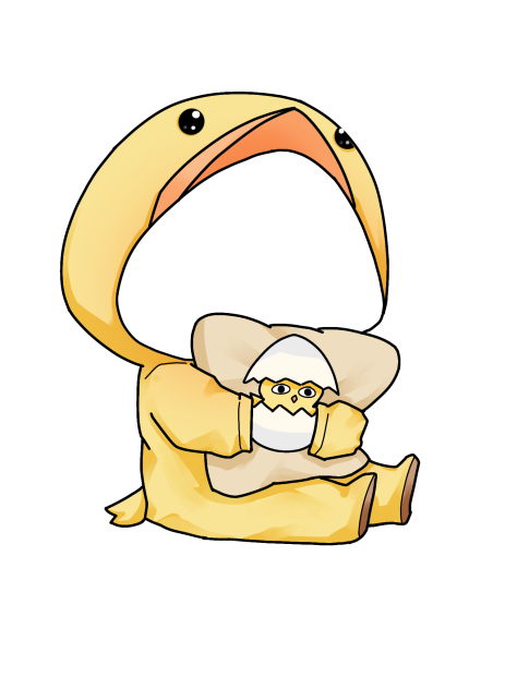 IBM3418 chibi duck onesie