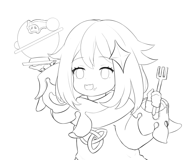 パイモン .塗り絵