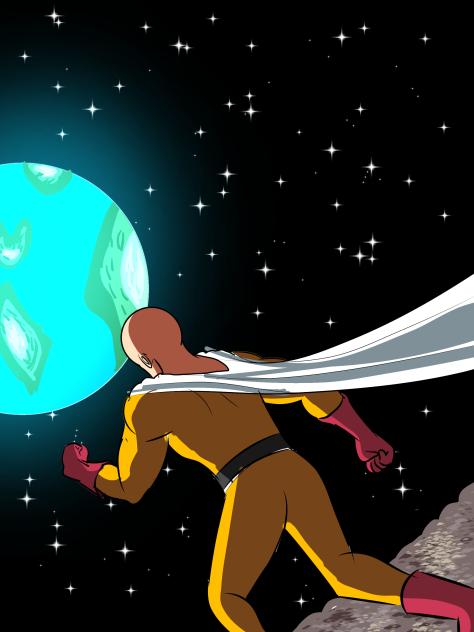 Saitama on the moon