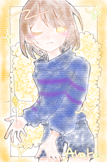 フリスクの線画を塗りました