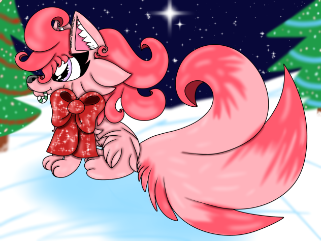 Pink Wolf Christmas