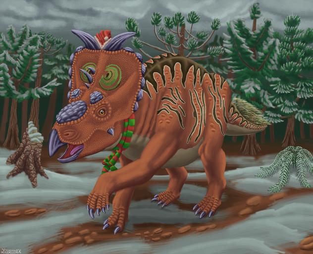 Pachyrhinosaurus Laskutai Christmas