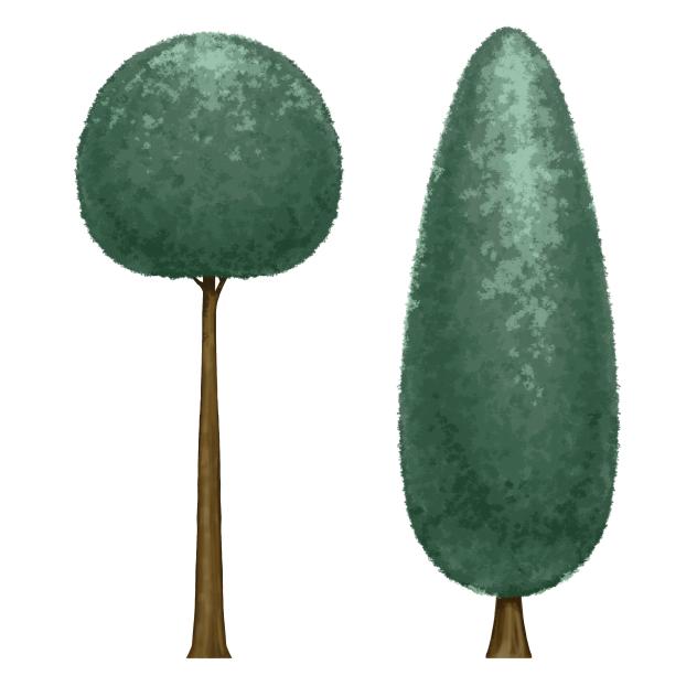 decorative trees (pale)