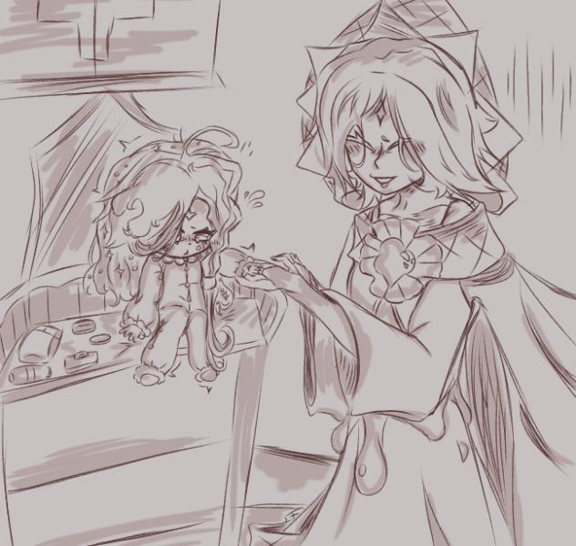 Pure Vanilla and my silly lil OC Azure