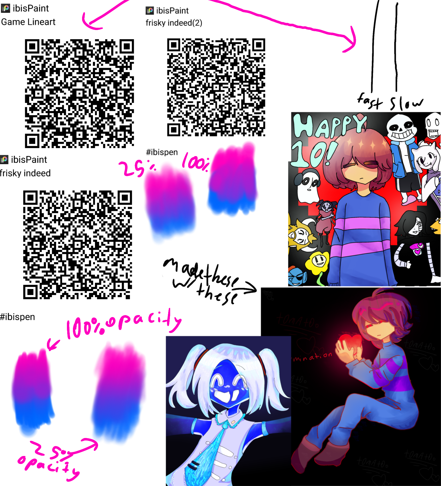 Rendering and Lineart brushes - ibisPaint