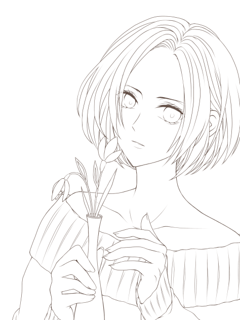 【線画】スノードロップ