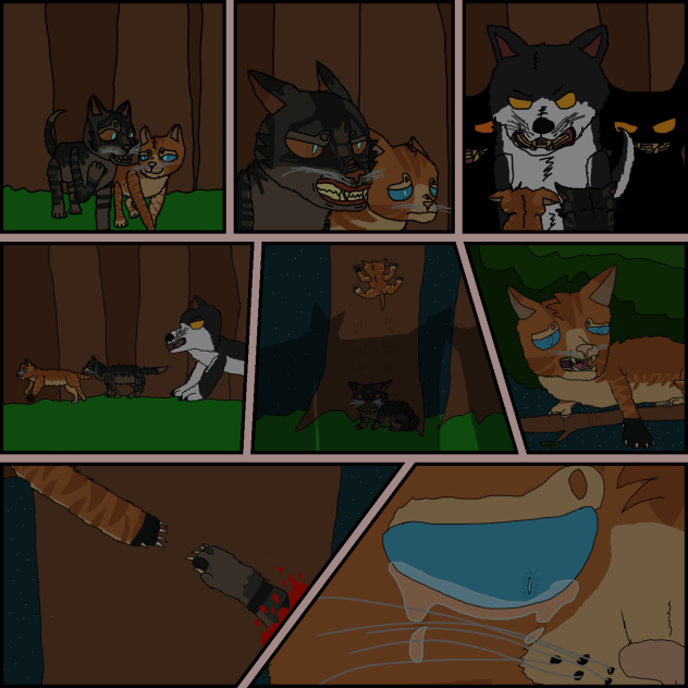 Blood! Warrior cats oc comic panel thing