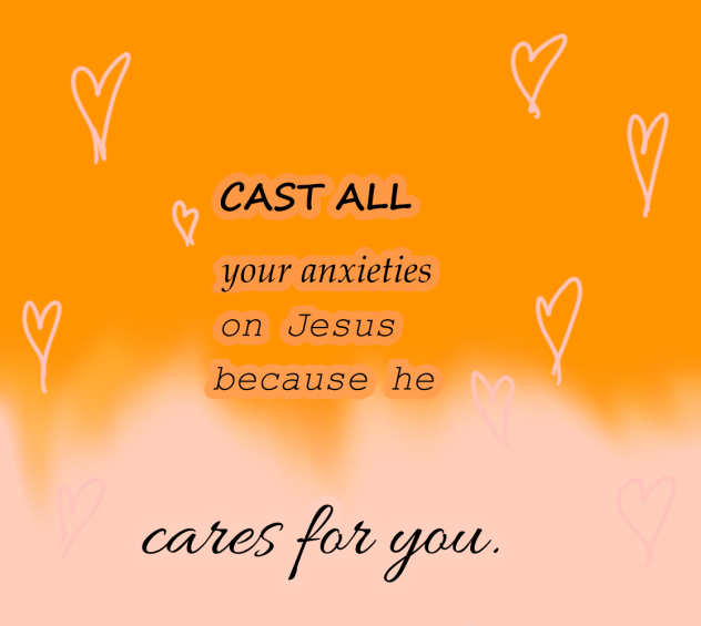 Bible verse. 1 peter 5.7