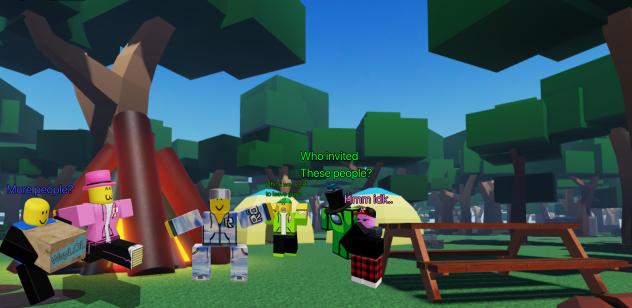 Mysterious people in the camp site..