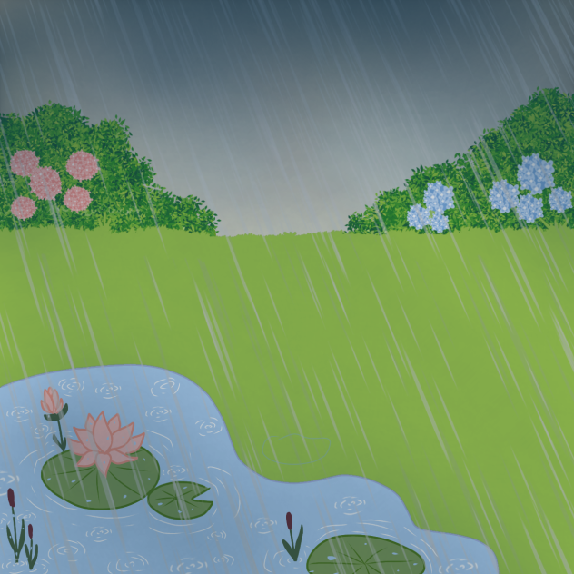 Rain in the Garden - ibisPaint