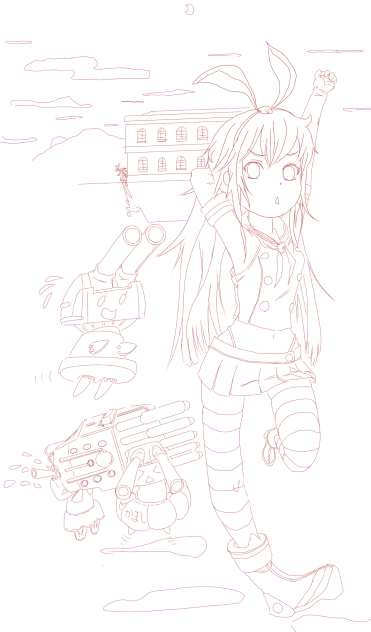 【線画】しまかぜさん