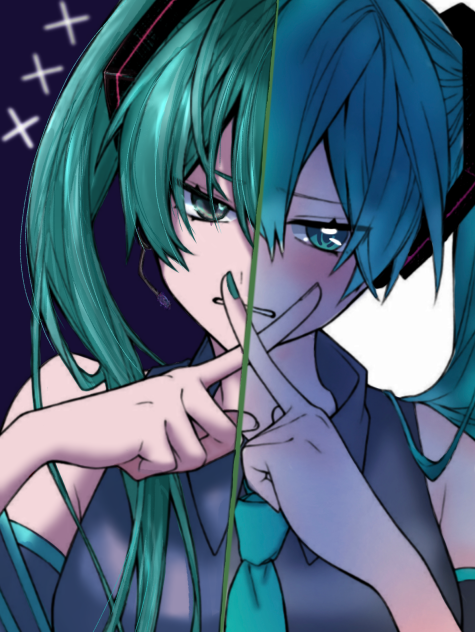 塗り絵］初音ミク（合作 ぽぽんぱ様） - ibisPaint