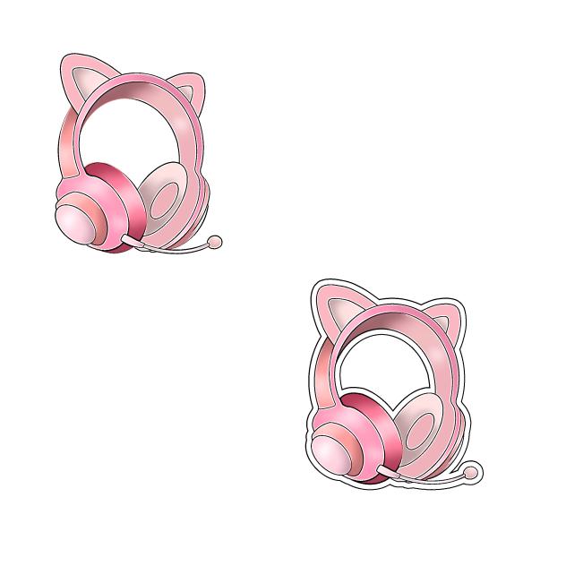 streaming headphones cute 2