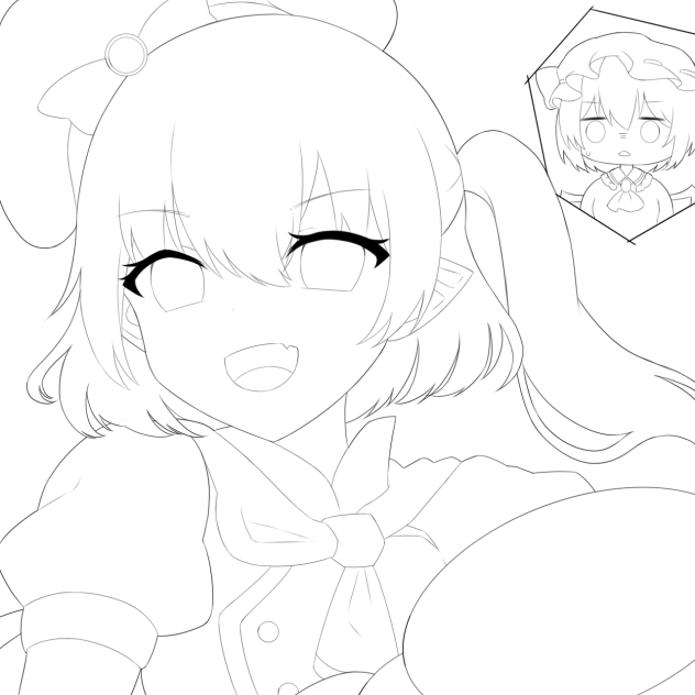 ヤミナベ‼︎‼︎フランver.線画