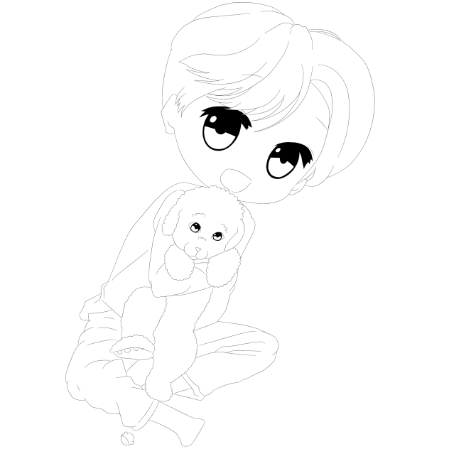 Go Sang Gil Lineart Chibi