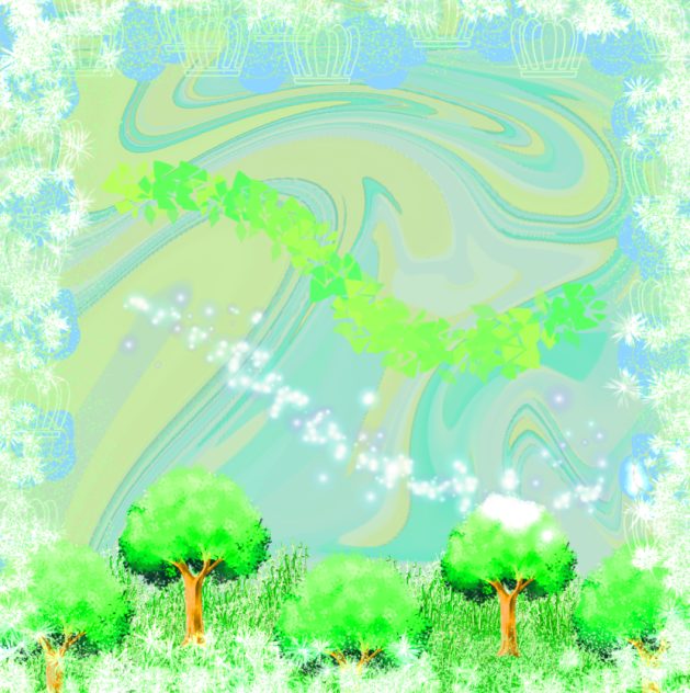 Green & Blue Nature background ibisPaint