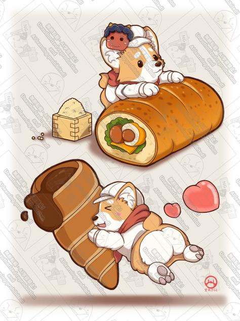 恵方巻パンとチョココロネ♪