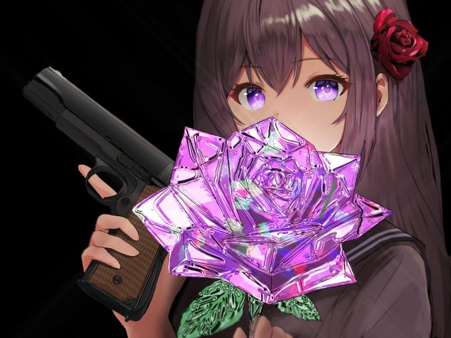 Rose and Handgun