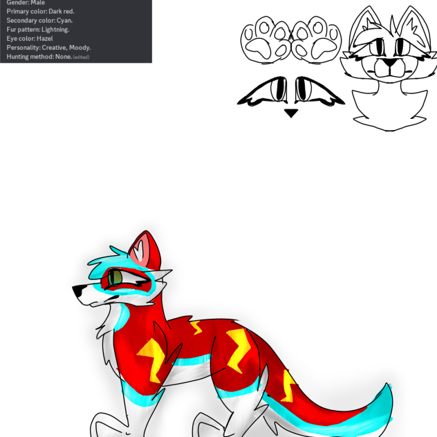 drawing my friends oc based of desc