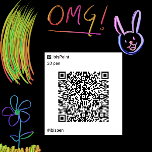 brush qr code(3D pen) ibisPaint
