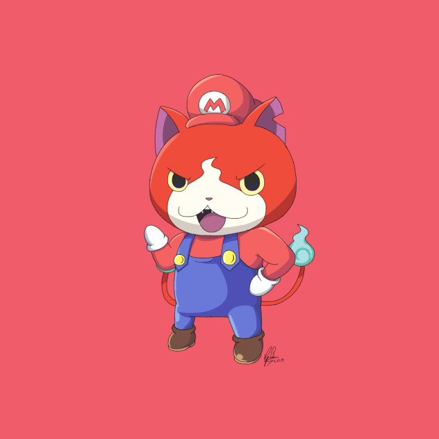 Jibanyan as Mario