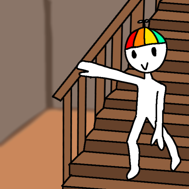 ‘Falls down stairs’