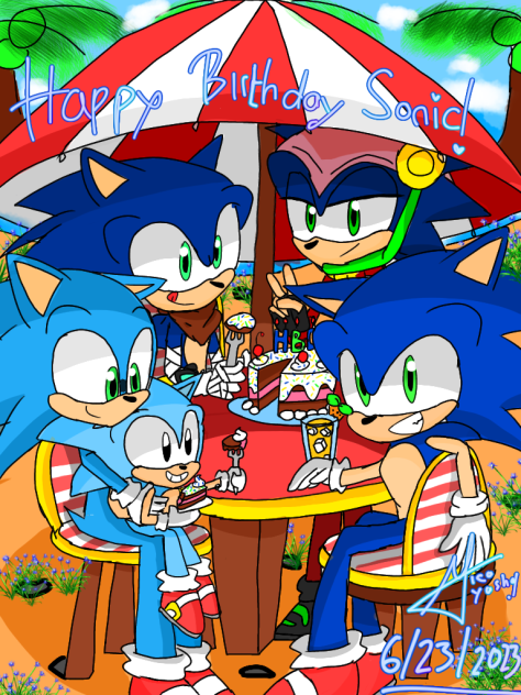 Happy birthday Blue hedgehog!
