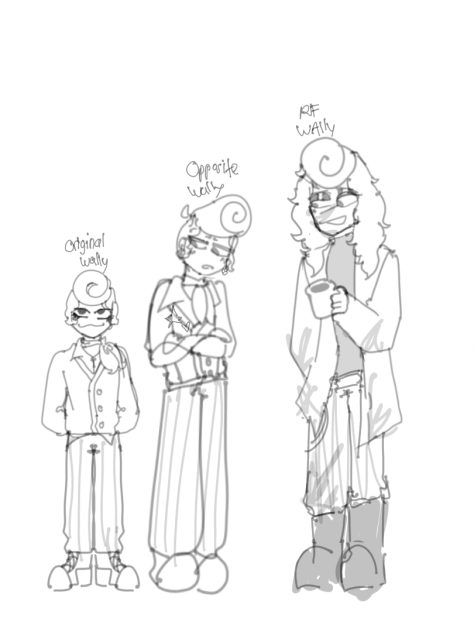 Wally AU quick doodle