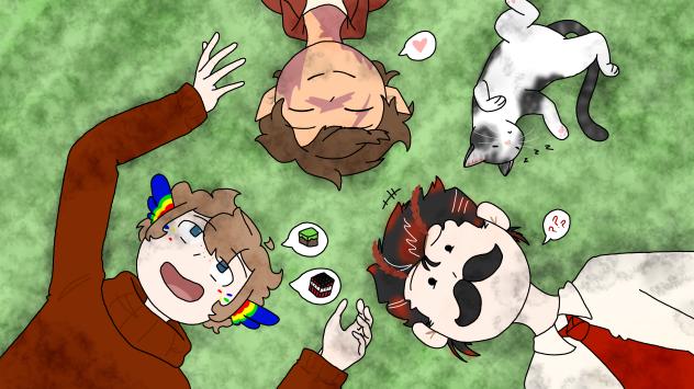 Grian, Mumbo and Scar (And Jellie!)