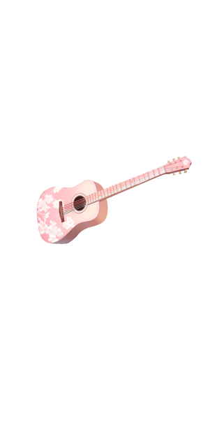 Guitar Girl's cherry blossom guitar