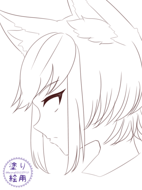 無題749🐺塗り絵