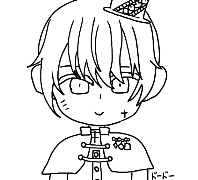 友達が描いた線画