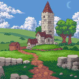 Medieval house pixel art