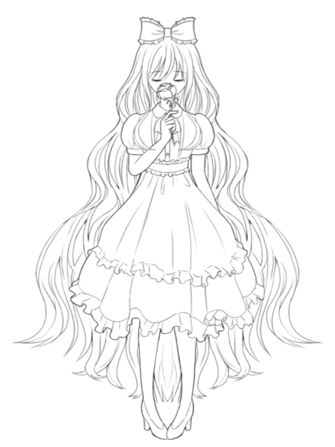線画 DOLL