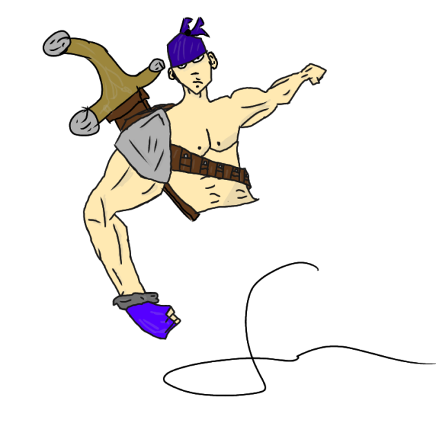 guy with a sword and chest plate