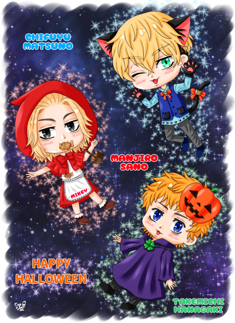 ハロウィンの千冬&マイキー&武道