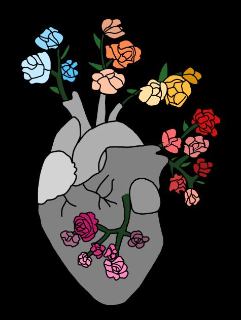 Heart made of flowers